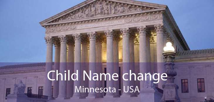 Child Name change Minnesota - USA